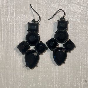 Black dangly earrings